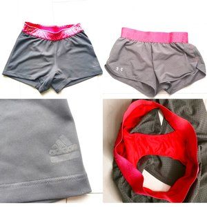 2 shorts xs Under Armour Adidas bundle